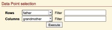 Correltation data point selection correlation data point selection