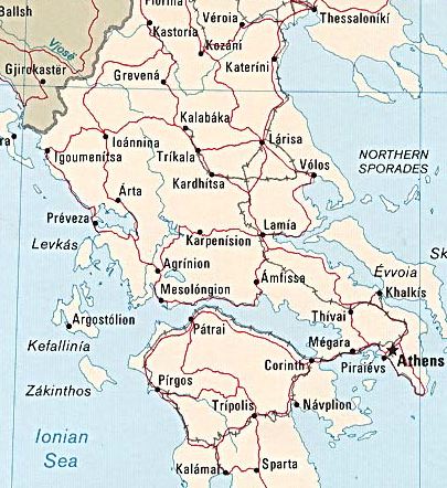 Map of Greece (Karditsa) Map of Greece (Karditsa)